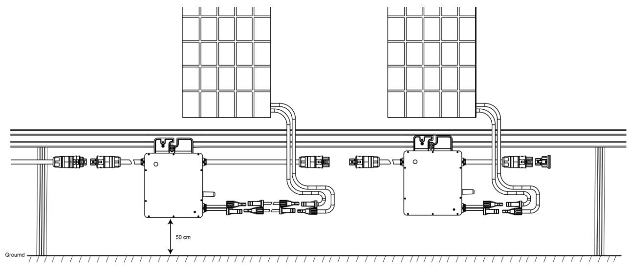 HOYMILES HM-300 - HM-350 - HM-400 - Space Distance Required - 1