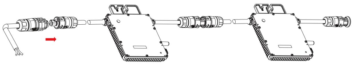 HOYMILES Bouchon étanchéité pour connecteur étanche mâle - Step 3. Connect AC End Cable - 4