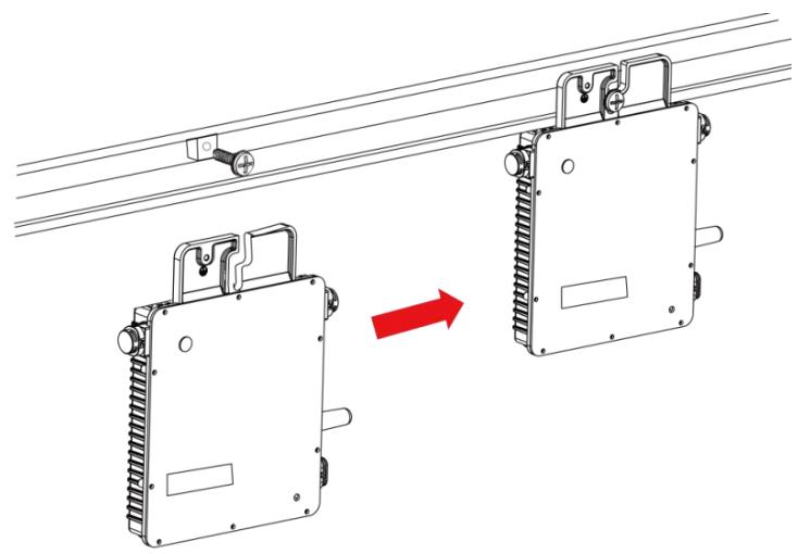 HOYMILES Bouchon étanchéité pour connecteur étanche mâle - Step 1. Fix Microinverter on the Rail - 1