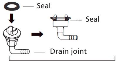 QLIMA SC 54xx - SC 60xx - SC 61xx - Step 2: Install drain joint(Heat pump unit only) - 2