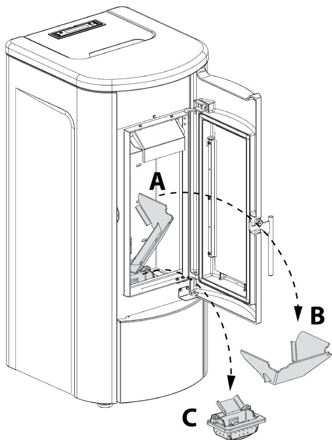EXTRAFLAME ROSANNA IDRO - DETAIL NETTOYAGE BRASIER - 1