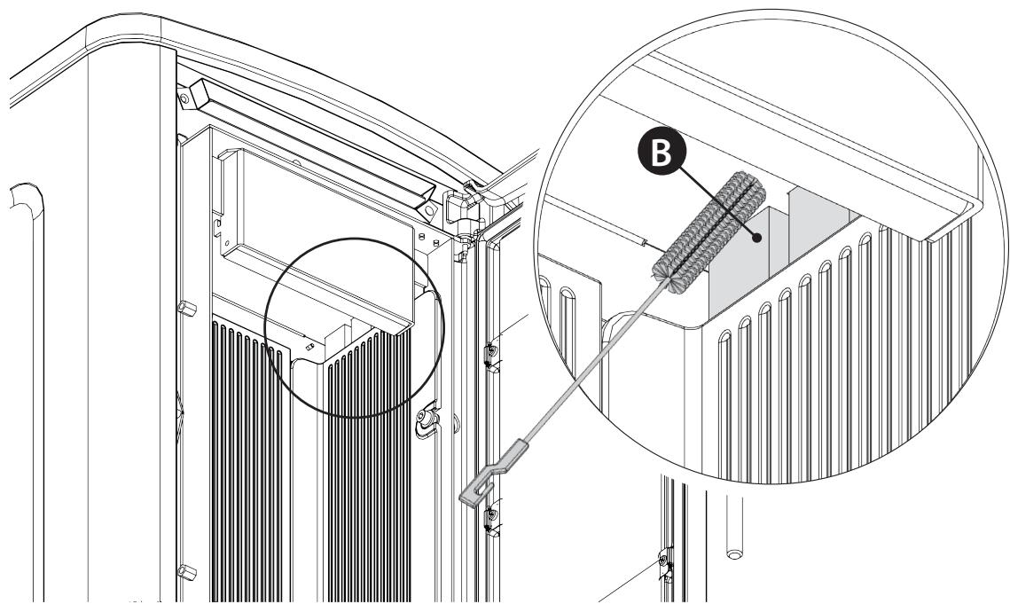 EXTRAFLAME TEOREMA - TEOREMA plus - NETTOYAGE PARTIE SUPÉRIEURE ÉCHANGEUR THERMIQUE : - 2