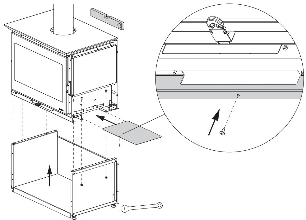 EXTRAFLAME DANTE - MONTAGE DANTE PORTE-BUCHES INFÉRIEUR. MONTAJE DANTE CON EL PORTALEÑA INFERIOR. - 9