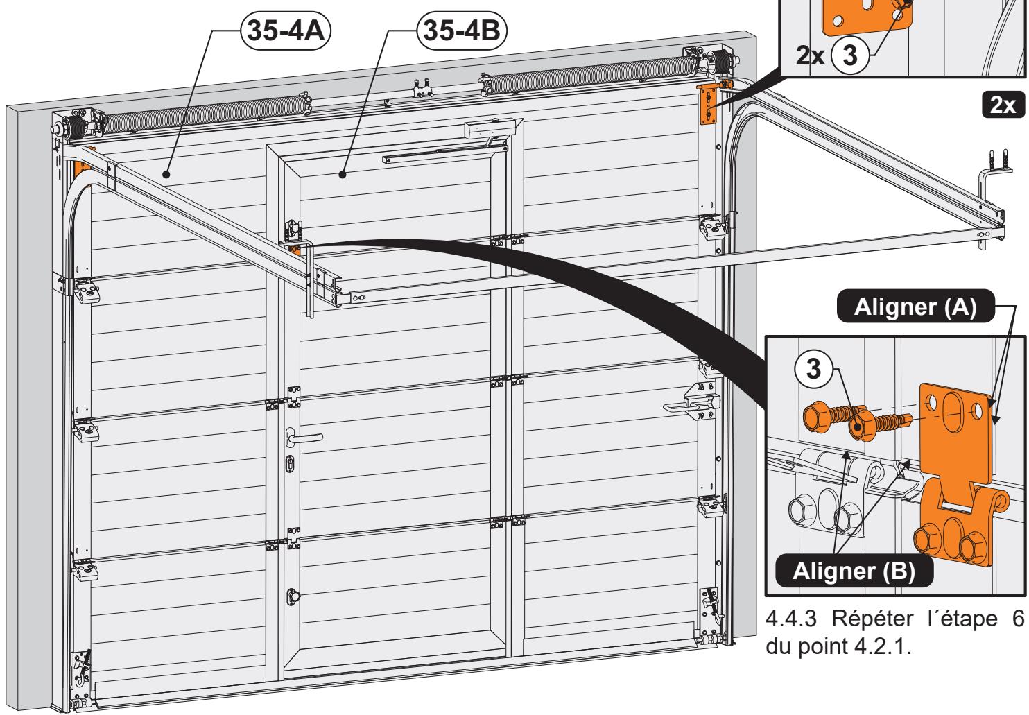 FLEXIDOOR ESSENTIEL - Montage du panneau supérieur - 5