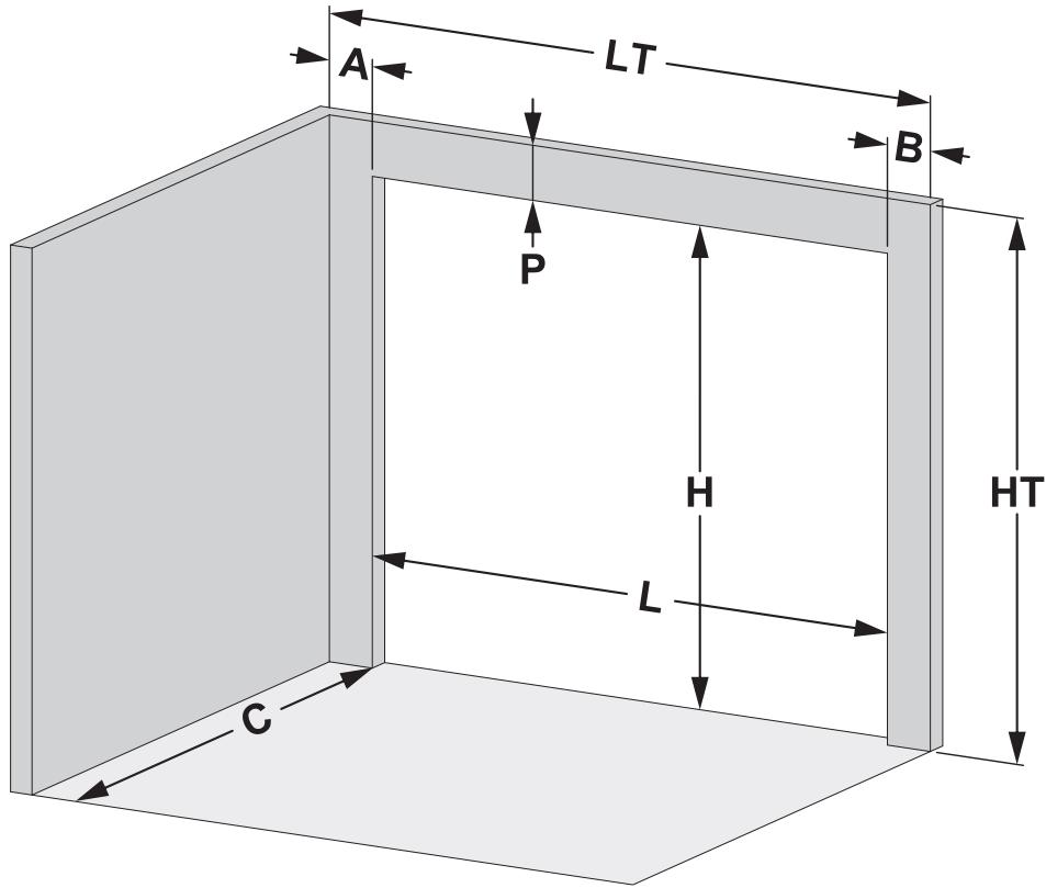 FLEXIDOOR ESSENTIEL - Vérification des dimensions de la baie - 1