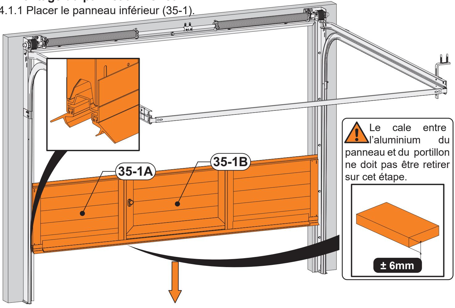FLEXIDOOR ESSENTIEL - Montage du panneau inférieur - 1