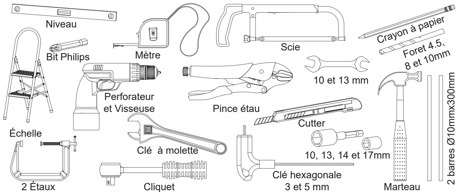 FLEXIDOOR ESSENTIEL - Outils nécessaires pour l'installation - 1