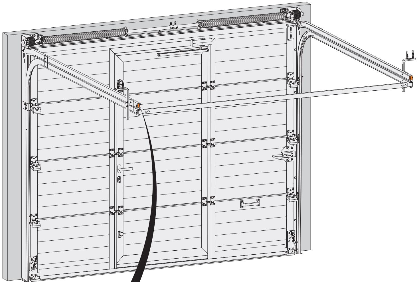 FLEXIDOOR ESSENTIEL - Fixation des boutons d'arrêté dans les rails horizontally - 3