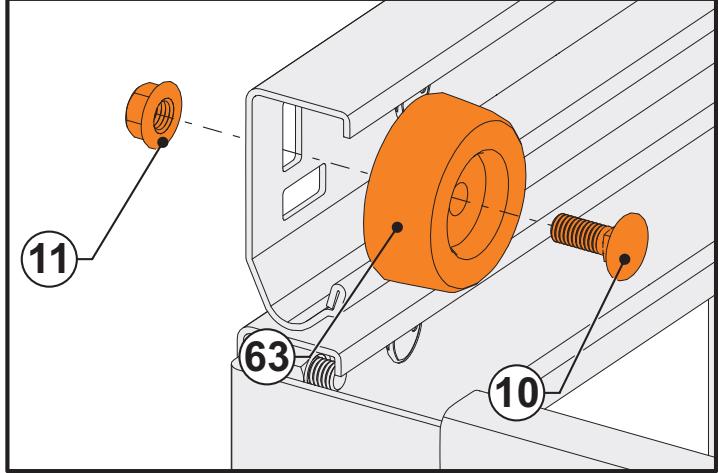 FLEXIDOOR ESSENTIEL RAINURES - Fixation des boutons d'arrêté dans les rails horizontally - 4