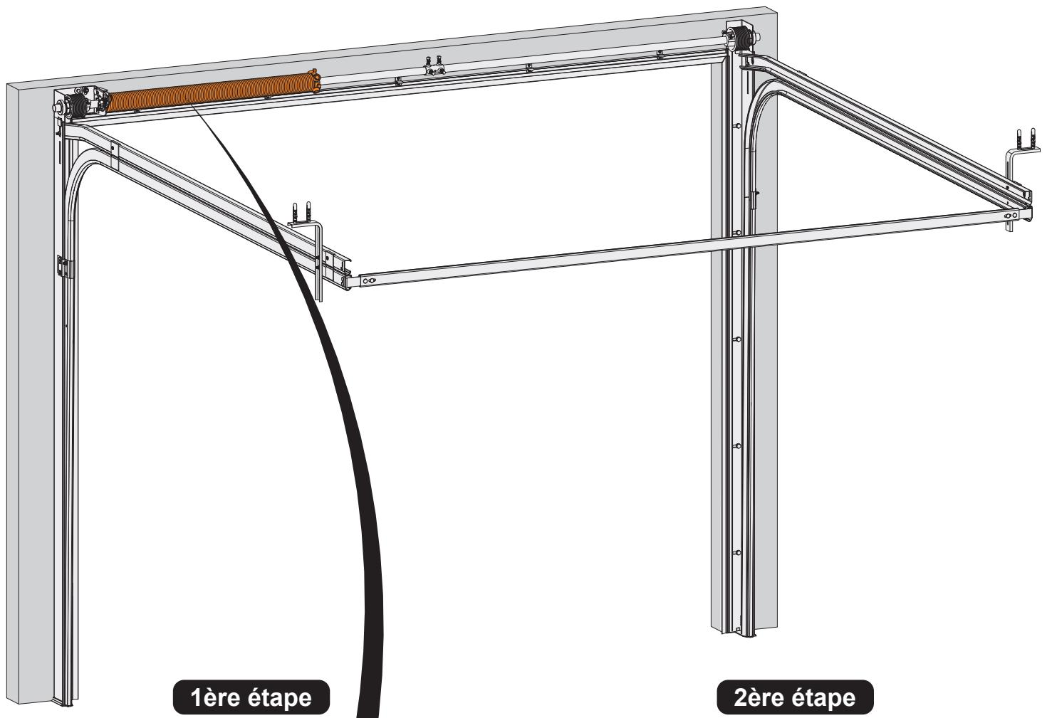 FLEXIDOOR ESSENTIEL RAINURES - Positionner le ressort. - 1