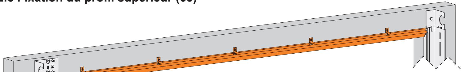 FLEXIDOOR ESSENTIEL RAINURES - Fixation du profil supérieur (60) - 1