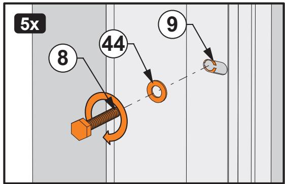 FLEXIDOOR ESSENTIEL RAINURES - Positionner la cornière (32). - 13