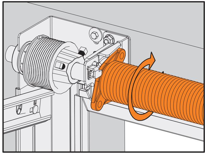FLEXIDOOR PORTE GARAGE SECT.MOTO - Positionner le ressort. - 3