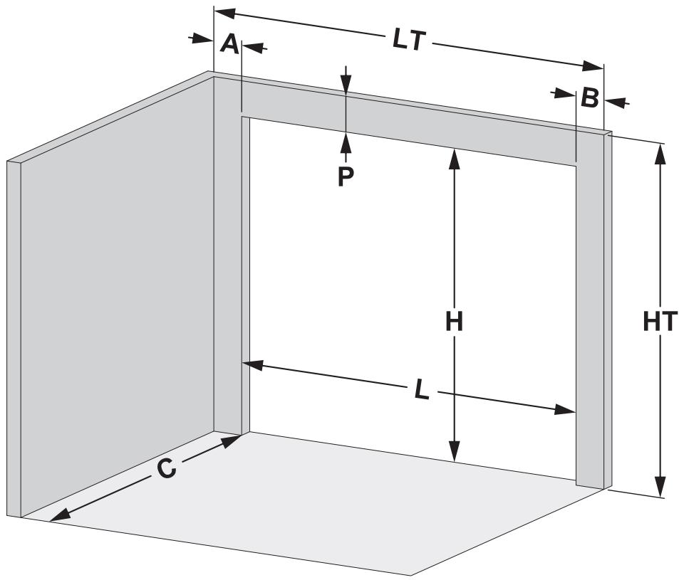 FLEXIDOOR PORTE GARAGE SECT.MOTO - Vérification des dimensions de la baie - 1