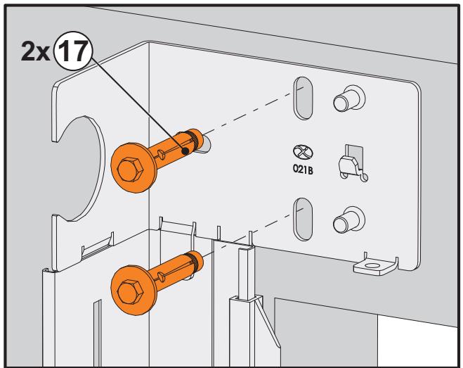 FLEXIDOOR PORTE GARAGE SECT.MOTO - Positionner la cornière (32). - 15