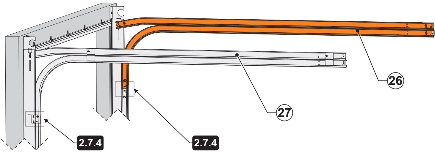 FLEXIDOOR PORTE GARAGE SECT.MOTO - Répéter les étapes 2.7.1 à 2.7.2 pour fixer la deuxième cornière. - 3
