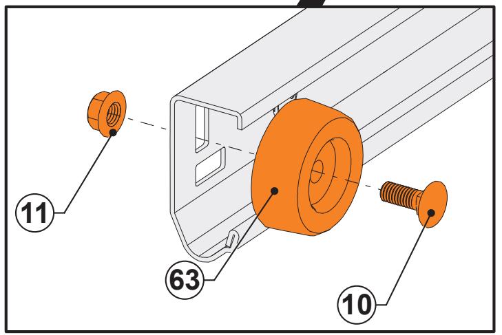 FLEXIDOOR BAIE MAXIMALE - Fixation des boutons d'arrêté dans les rails horizontally - 4
