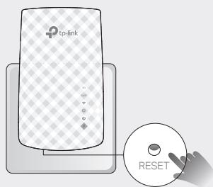 TP-LINK AC750 - Q3. How do I reset the extender? - 1