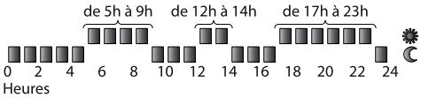 NOIROT ANURI - Détail des programmes prédéfinis (P1 - P2 - P3) et à personnaliser(P4 - P5 - P6) - 2