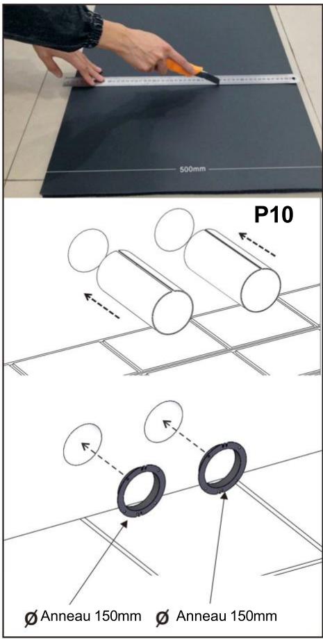 OPTIMEA OAC-270-SDIN - Installation des fourreaux (pour flux d'air) - 1