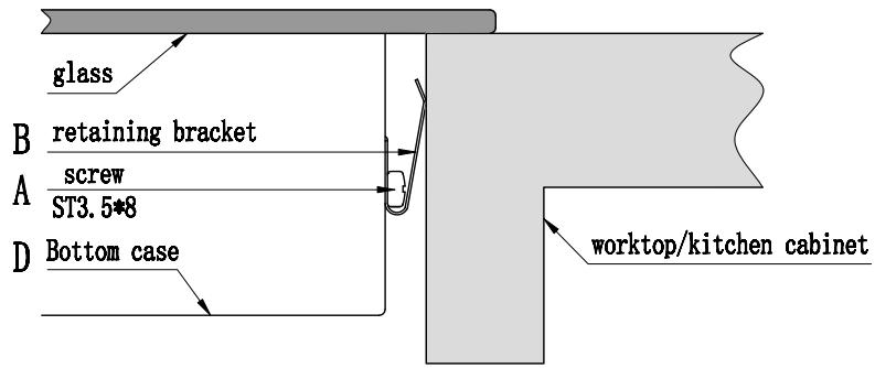 CANDY CIS633DTT/1 - Adjusting the bracket position - 2