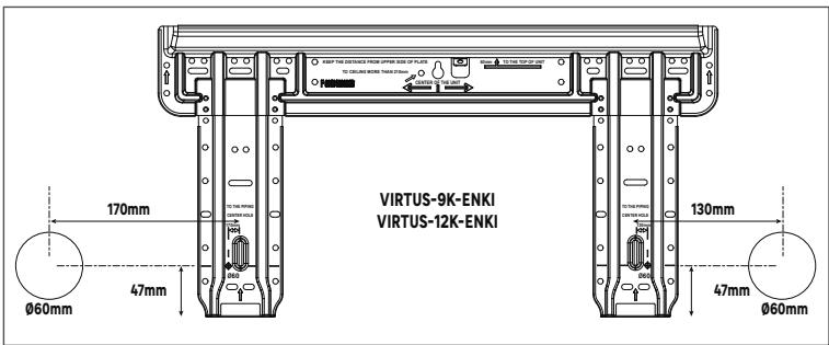 EQUATION VIRTUS EQUATION - Installation de la plaque de fixation et positionnement du trou dans le mur - 1