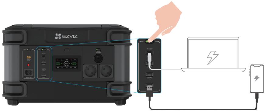 EZVIZ PS1300 - Chargement USB - 1