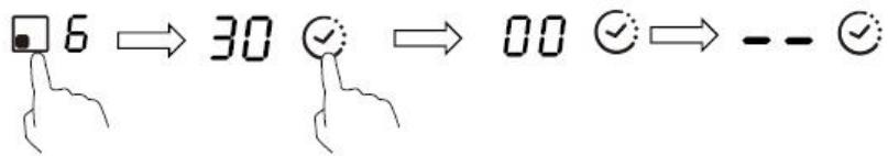 CANDY CH64CCTT/1 - Setting the timer to turn one cooking zone off - 5