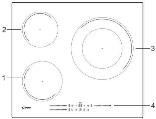 CANDY CI633MCBB - Vue de dessus - 1