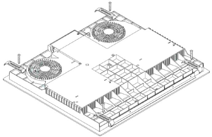 CANDY CI633MCBB - Locating the fixing brackets - 3