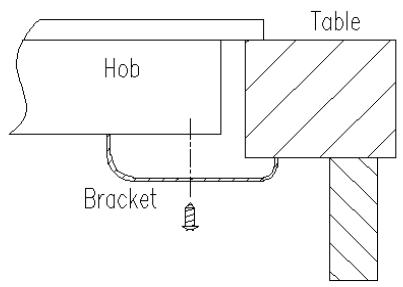CANDY CI633MCBB - Locating the fixing brackets - 2