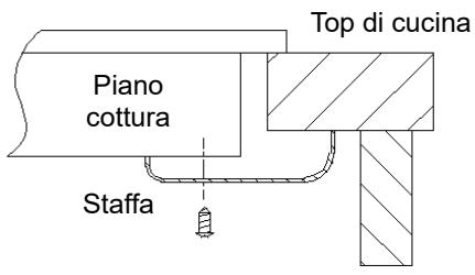 CANDY CI633MCBB - Posizionamento delle staffe di fissaggio - 1