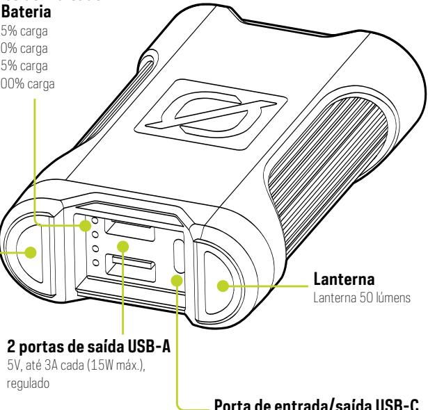 GOAL ZERO VENTURE 75 - Luzes do Indicador de Bateria - 1