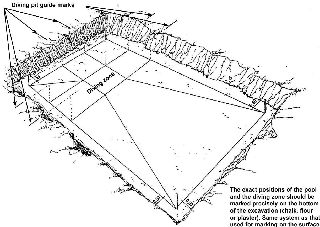 BWT PARADIS BLEU - Marking out a pool with a continuous sloped base - 1