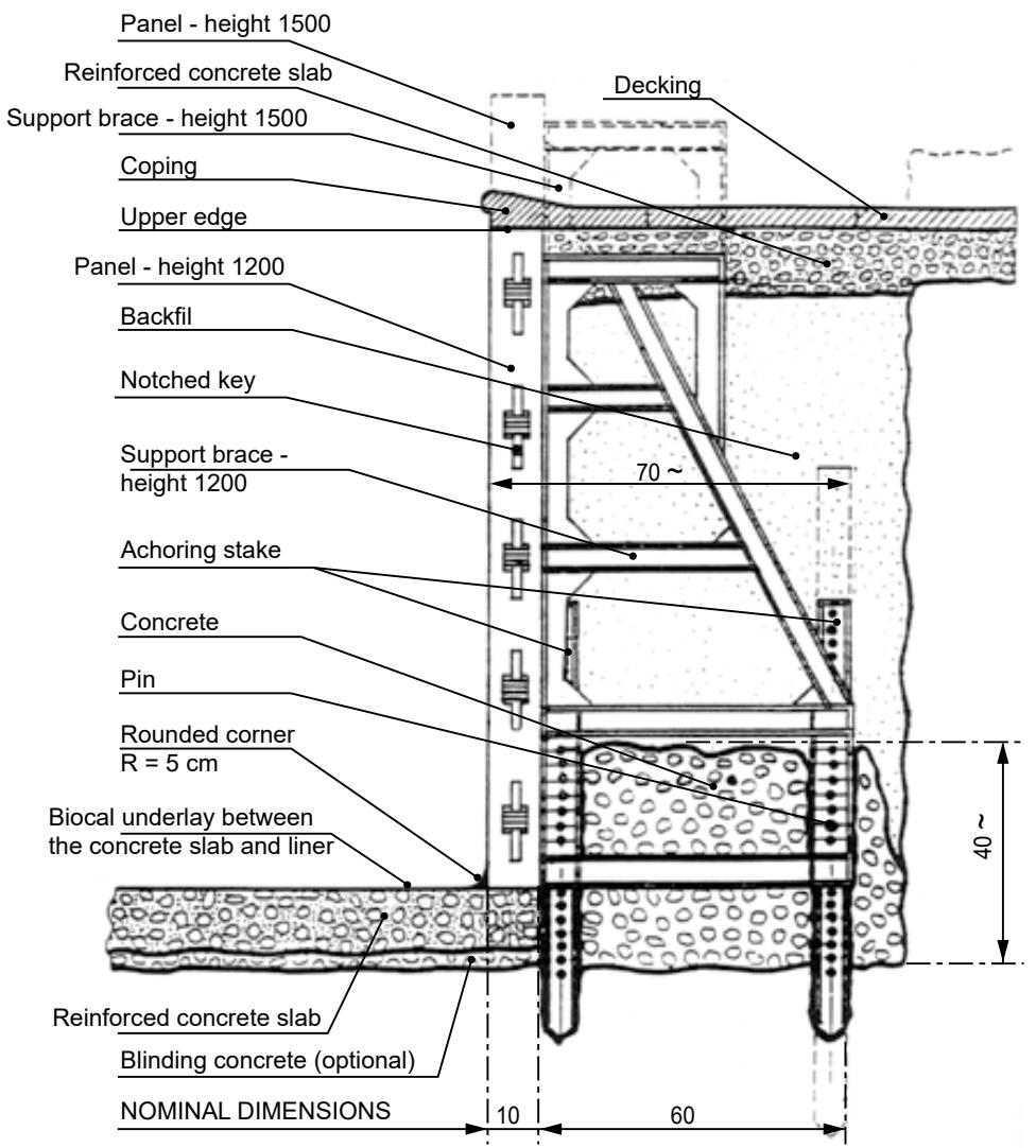 BWT PARADIS BLEU - Cross section view of the completed assembly - 1