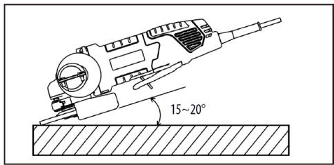 DEXTER 800AG2-125.5001 EAN CODE : 3276007726442 Angle Grinder - Operazione di abrasione - 1
