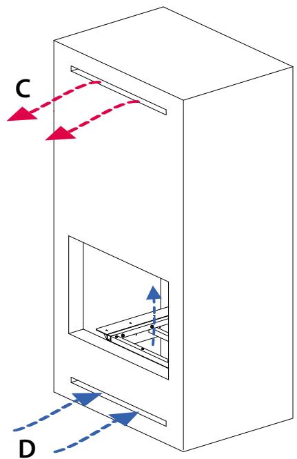 EXTRAFLAME INSERTO COMFORT P70 AIR - P70 AIR PLUS - NOUVELLE INSTALLATION - 2