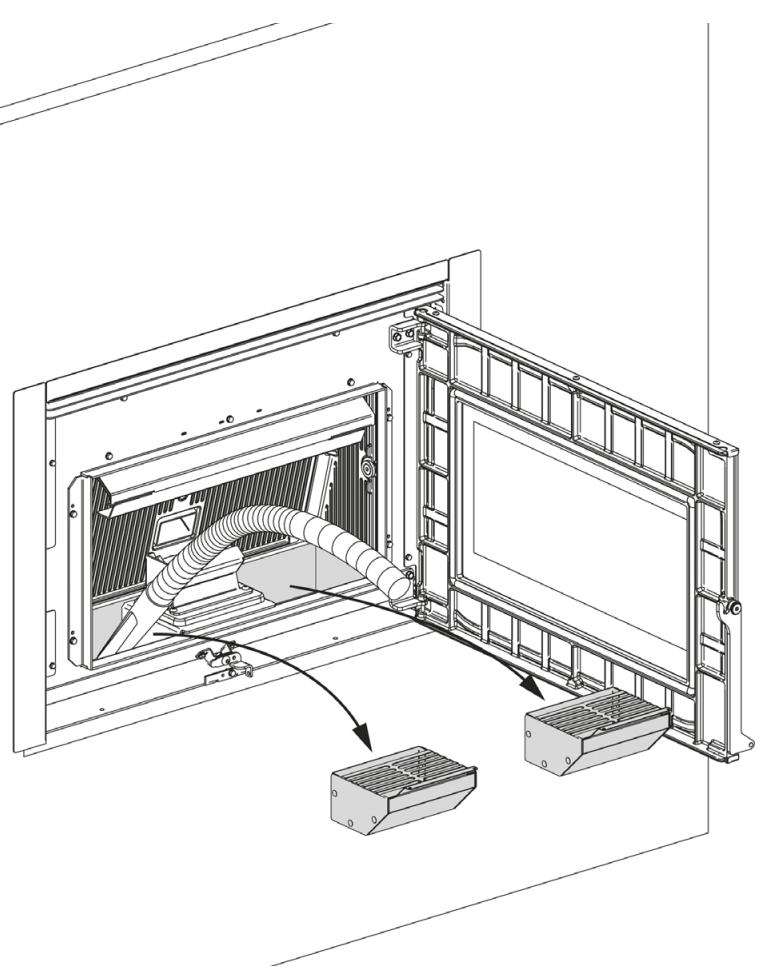 EXTRAFLAME INSERTO COMFORT P70 AIR - P70 AIR PLUS - TIROIRA CENDRES : - 1