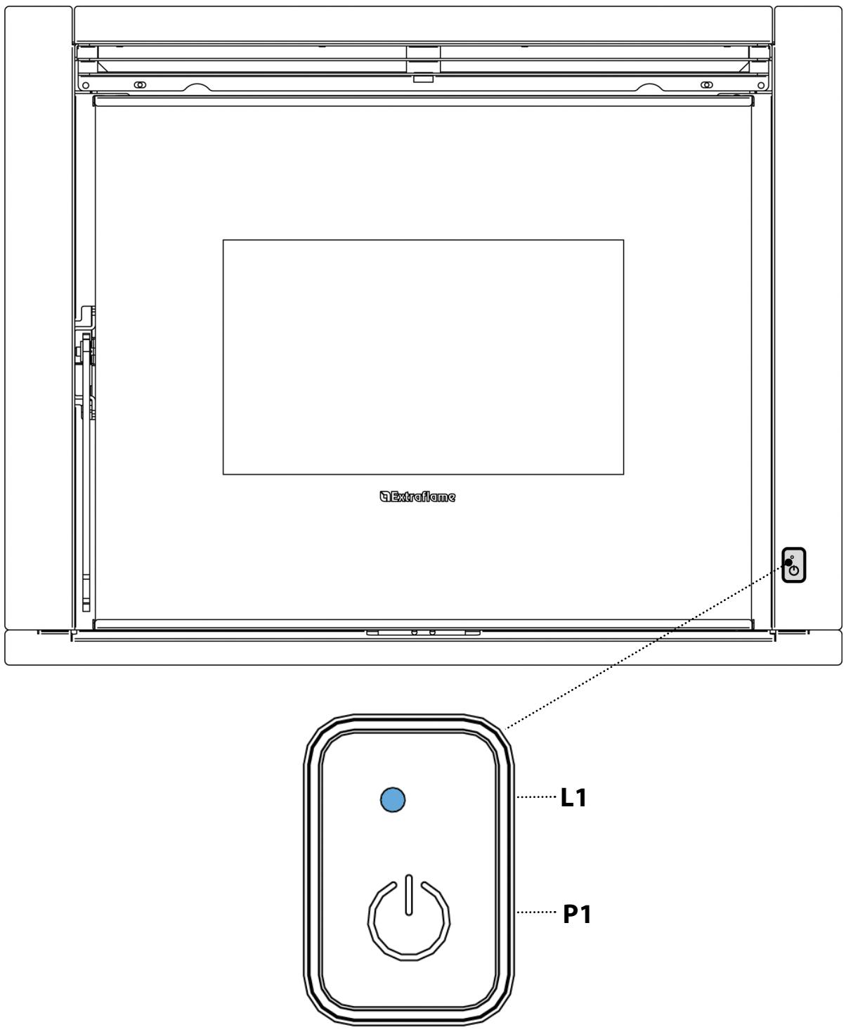 EXTRAFLAME INSERTO COMFORT P70 AIR - P70 AIR PLUS - MODULE URGENCE - 1