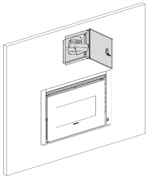 EXTRAFLAME INSERTO COMFORT P70 AIR - P70 AIR PLUS - KIT DE CHARGEMENT DE PELLET SUPÉRIEUR/LATÉRAL - 1