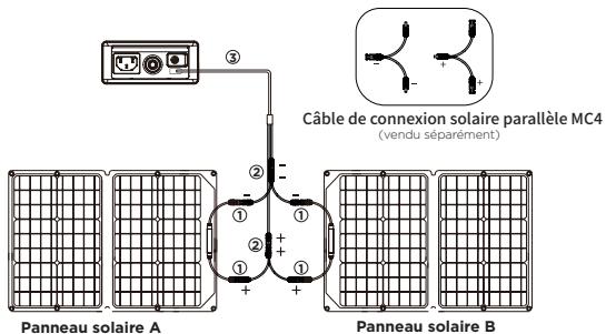 ECOFLOW 160W ECOFLOW - Câblage des panneux solaires en parallelle - 1