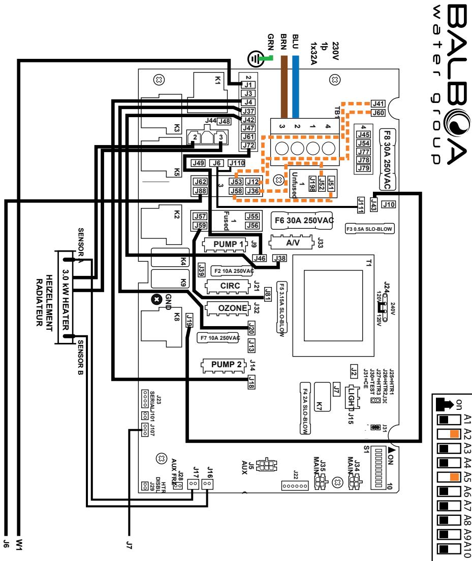 NETSPA CELTIC N°4 - Connexion électrique 230V 1X32A - 1