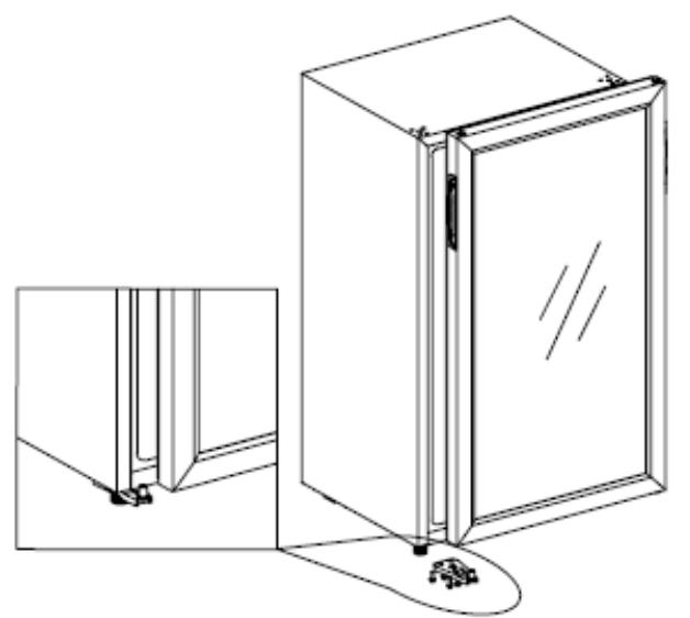 BRANDT BFW105GB - Inversión del sentido de apertura de las puertas - 3