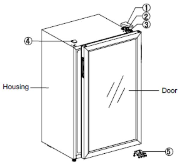 BRANDT BFW105GB - Reversing the opening direction of the door - 6