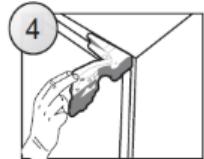 CANDY CM4SE68W - DE PLANK VAN HET MEUBEL OP DE DEUR VAN HET APPARAAT VASTMAKEN - 4