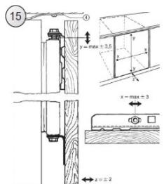 CANDY CM4SE68W - FITTING FURNITURE BOARD TO APPLIANCE DOOR - 15