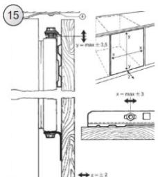 CANDY CM4SE68W - MONTAGE DE LA PLANCHE DU MEUBLE SUR LA PORTE DE L'APPAREIL - 14