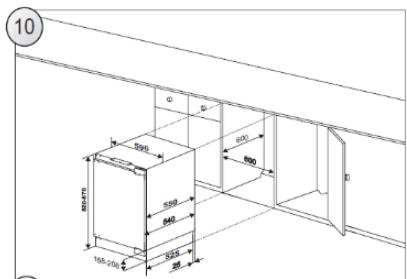 CANDY CM4SE68W - FITTING FURNITURE BOARD TO APPLIANCE DOOR - 10