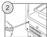CANDY CM4SE68W - MONTAGE DE LA PLANCHE DU MEUBLE SUR LA PORTE DE L'APPAREIL - 3