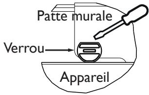 SAUTER TAHUAL - Déverrouiller la patte d'accrochage de l'appareil - 1